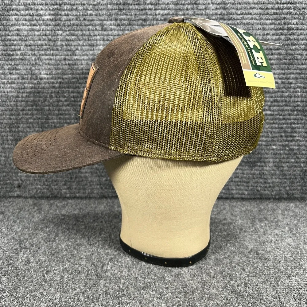 Drake Hat Cap Mens OSFA Snap Back Mesh Trucker Brown Green Outdoor Duck New‎